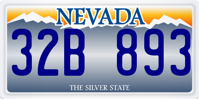 NV license plate 32B893