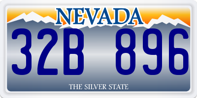 NV license plate 32B896