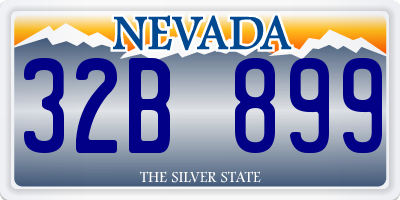 NV license plate 32B899
