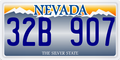 NV license plate 32B907