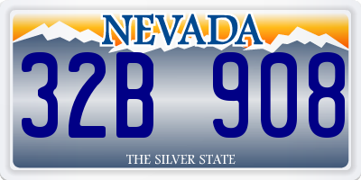 NV license plate 32B908
