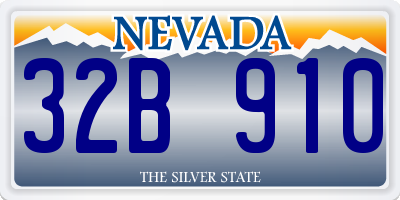 NV license plate 32B910