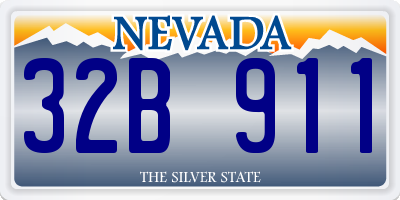 NV license plate 32B911