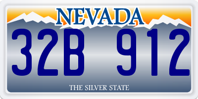 NV license plate 32B912