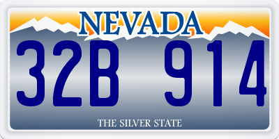 NV license plate 32B914