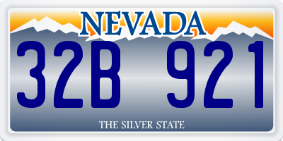 NV license plate 32B921