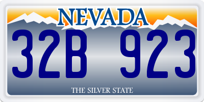 NV license plate 32B923