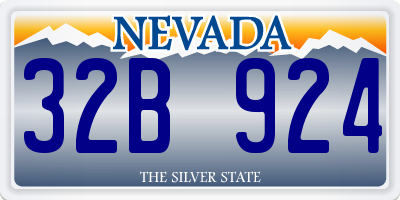 NV license plate 32B924