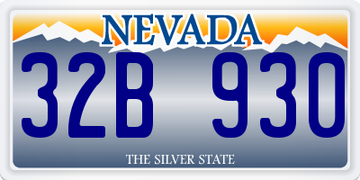 NV license plate 32B930