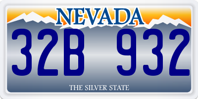 NV license plate 32B932