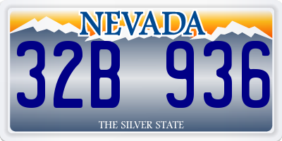 NV license plate 32B936