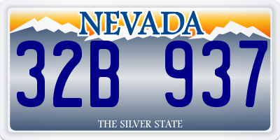 NV license plate 32B937