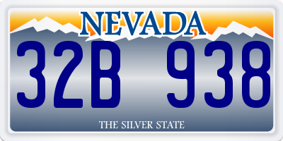 NV license plate 32B938