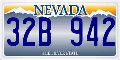 NV license plate 32B942