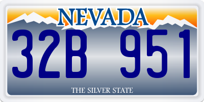 NV license plate 32B951