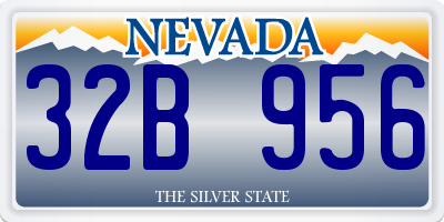 NV license plate 32B956