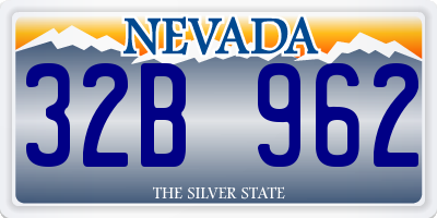 NV license plate 32B962