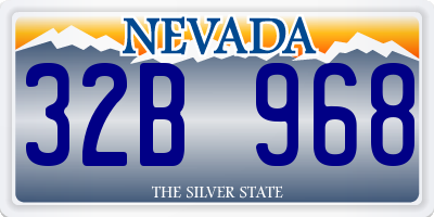 NV license plate 32B968