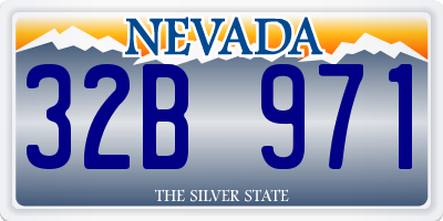 NV license plate 32B971