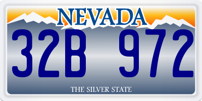 NV license plate 32B972