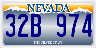 NV license plate 32B974