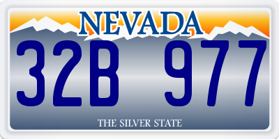 NV license plate 32B977