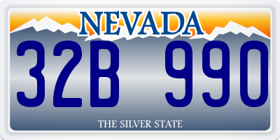 NV license plate 32B990