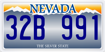NV license plate 32B991