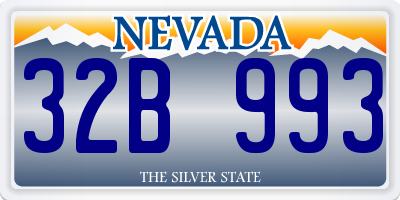 NV license plate 32B993