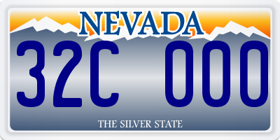NV license plate 32C000