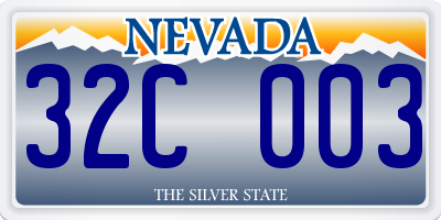 NV license plate 32C003