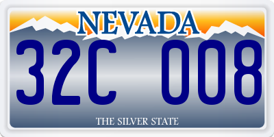 NV license plate 32C008