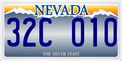 NV license plate 32C010