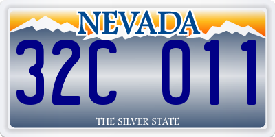 NV license plate 32C011