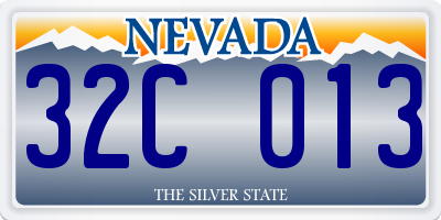 NV license plate 32C013