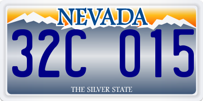 NV license plate 32C015