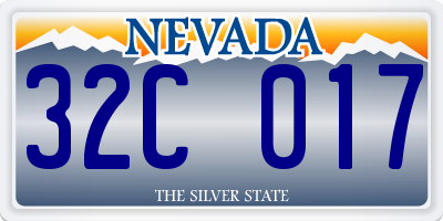 NV license plate 32C017