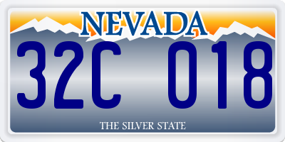 NV license plate 32C018
