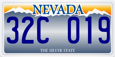NV license plate 32C019