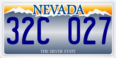 NV license plate 32C027