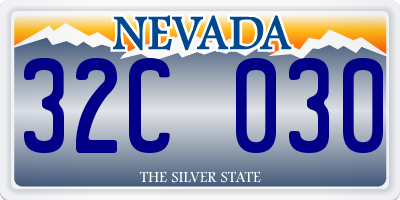 NV license plate 32C030