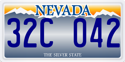 NV license plate 32C042