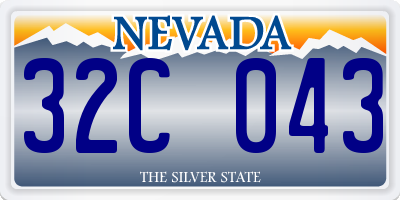 NV license plate 32C043