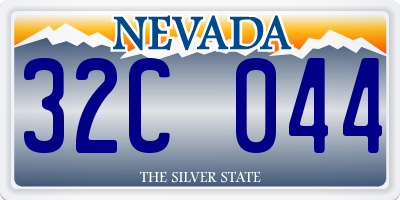 NV license plate 32C044