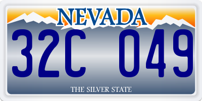 NV license plate 32C049