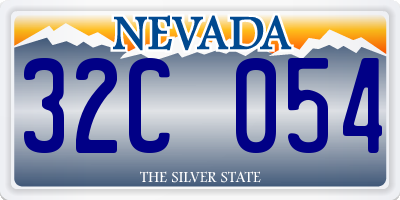 NV license plate 32C054