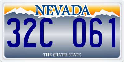 NV license plate 32C061