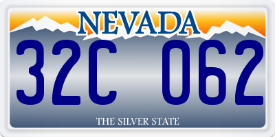 NV license plate 32C062