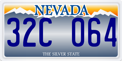 NV license plate 32C064