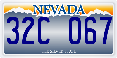 NV license plate 32C067